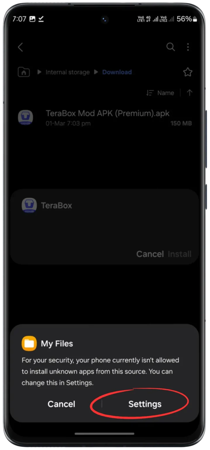 Terabox-mod-apk-installation-step-3